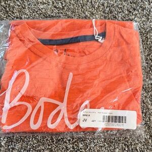 Mini Boden Orange Short Sleeve Tee size 8-9 NWT